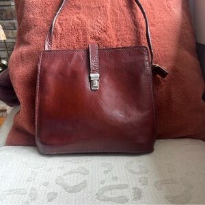 I Ponte Firenze Italian Brown Leather Croosbody  Bag
